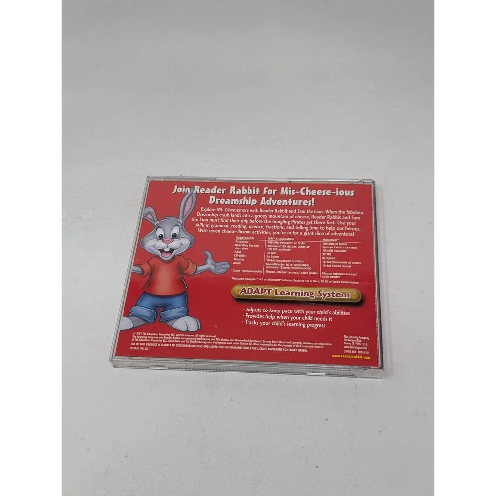 2001 Reader Rabbit 2nd Grade Mis Cheese Ious Dreamship Adventure Early Read CD‎